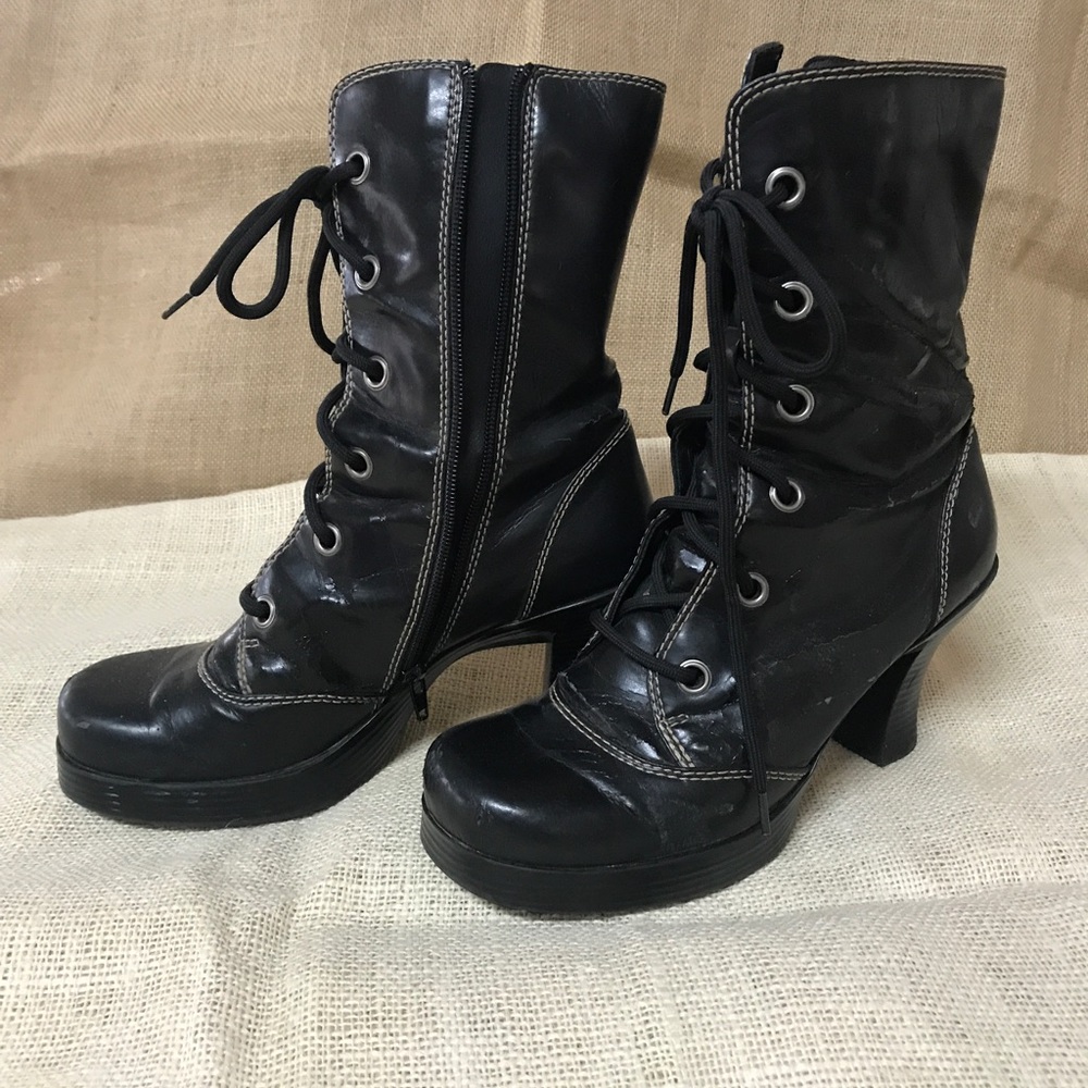 Gothic black boots 9 1/2